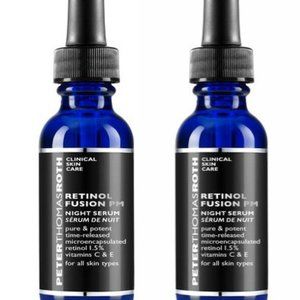 2 x Peter Thomas Roth Retinol Fusion PM Night Serum Skincare 0.4 oz ea SEALED